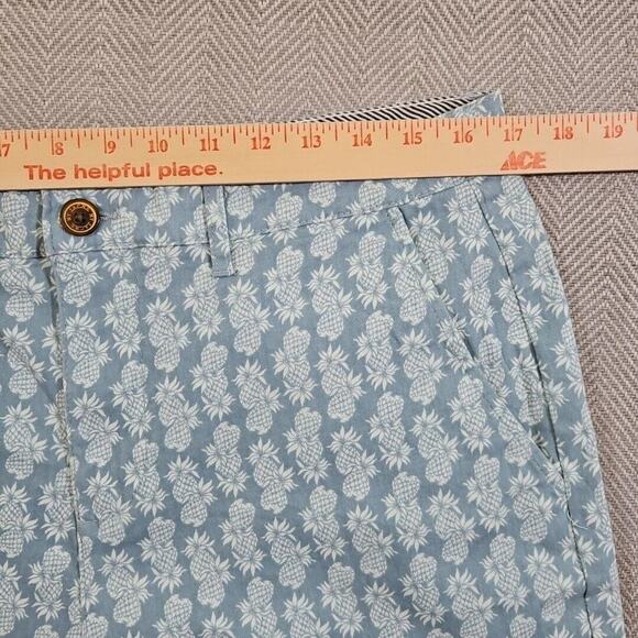 Jachs New York Bleeker Shorts Men's Size 32 / 9" Inseam Light Blue Pineapple - Picture 7 of 14